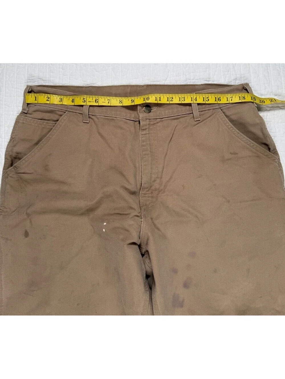 Carhartt B11 BRN Duck Work Pants Men 38x30 Brown Canvas Utility Carpenter USA